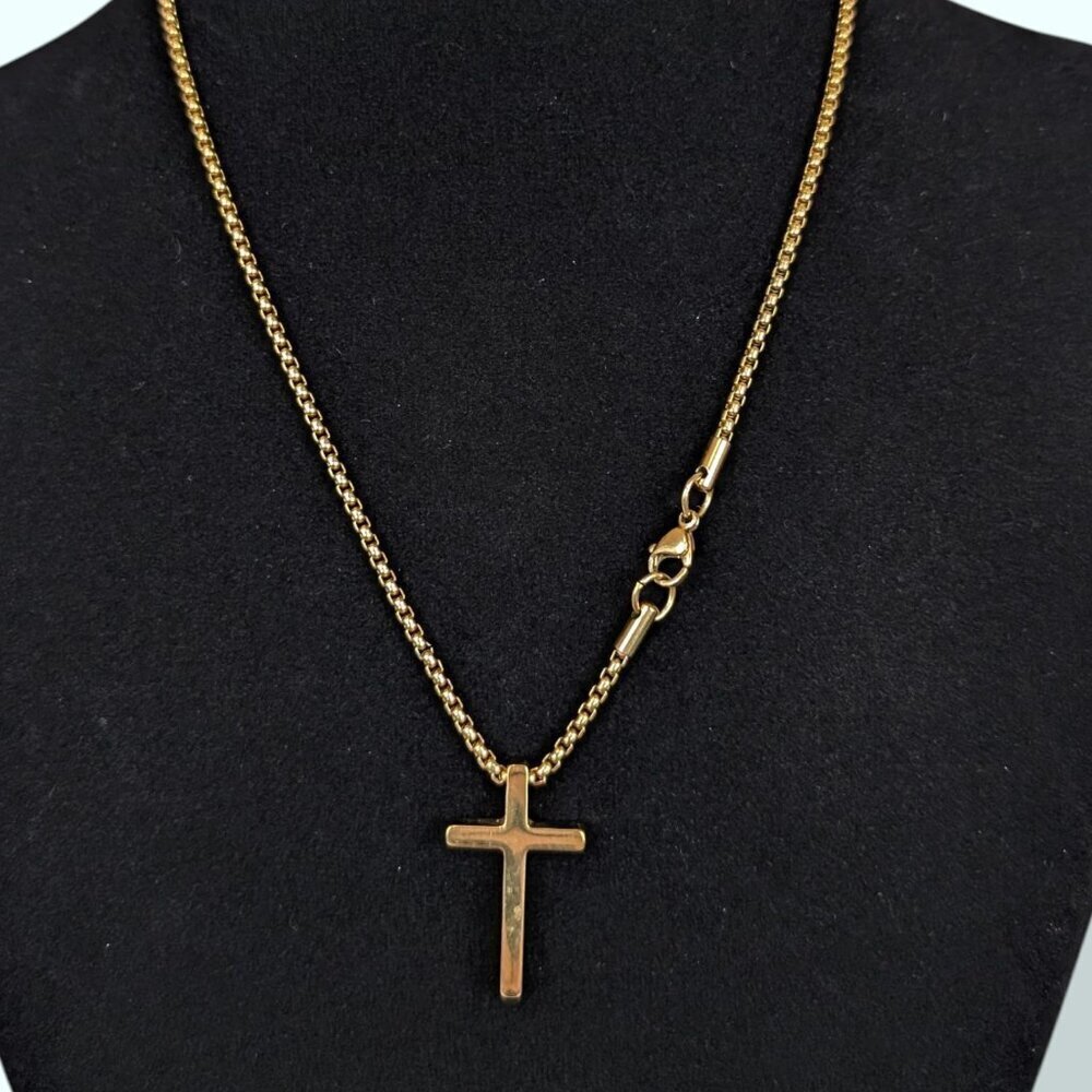 (2/$20) Metal Chain Cross Pendant Necklace - Picture 5 of 6